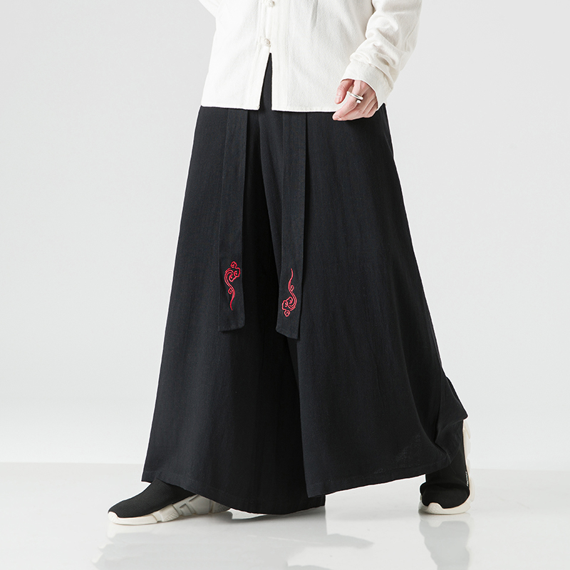 남성 와이드 레그 팬츠 일본 기모노 레트로 루즈 팬츠  - Kimono Yukata Cotton 리뷰 및 가격